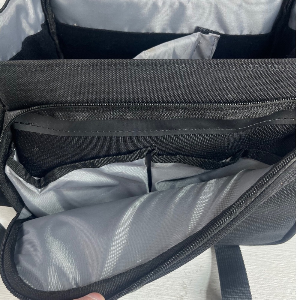 Canon Camera Bag Unisex OS Black Canvas Messenger Shoulder Strap Padded - Picture 9 of 10